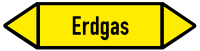 Richtungspfeil Erdgas gelb/schwarz